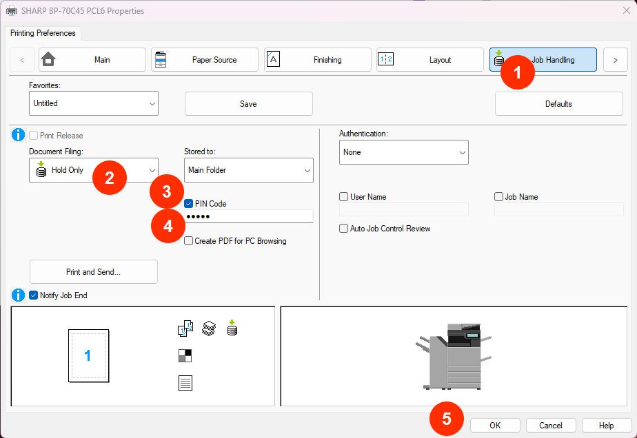 Job Handling, Document Filing